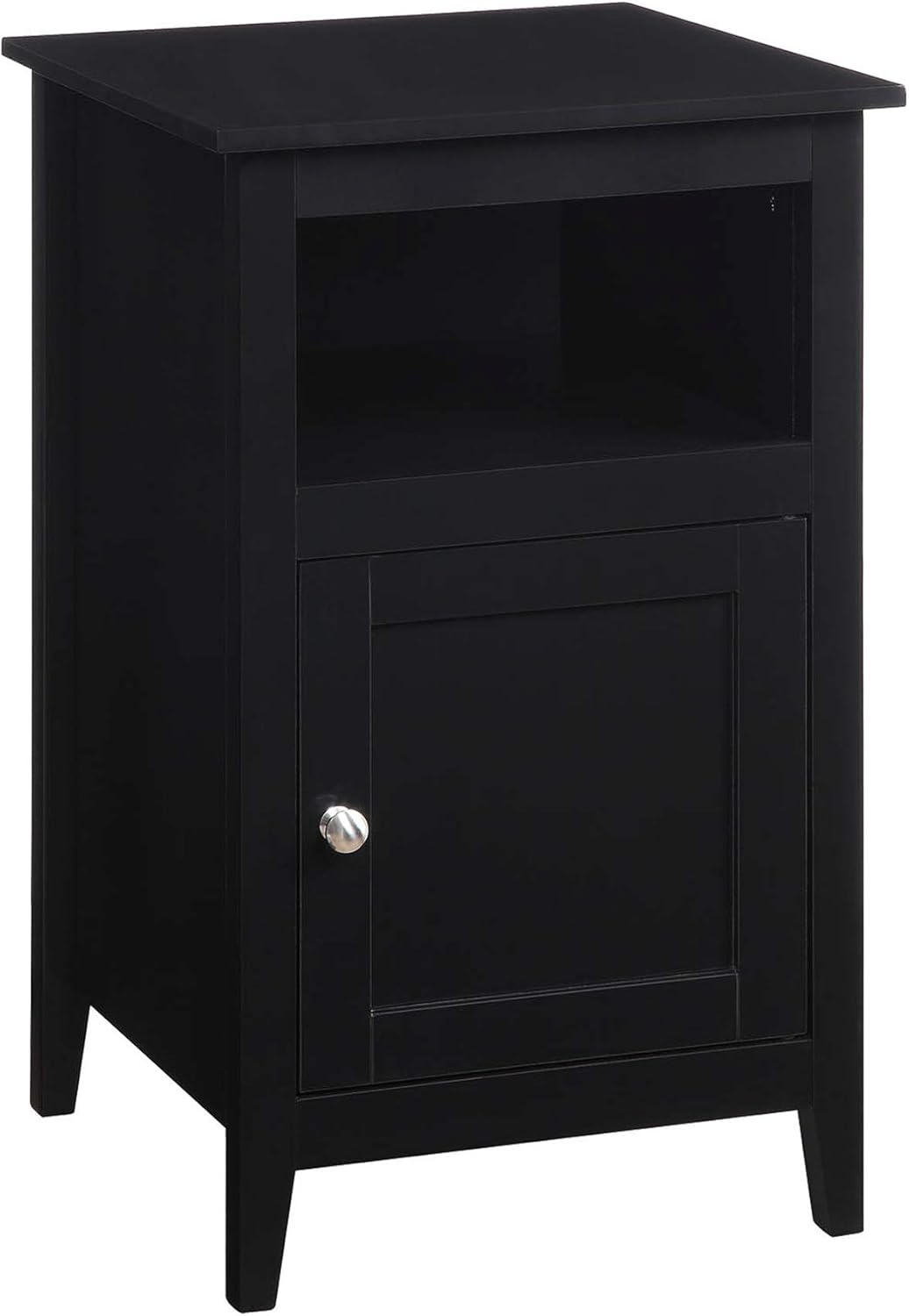 White Storage Cabinet End Table with Shelf K17560