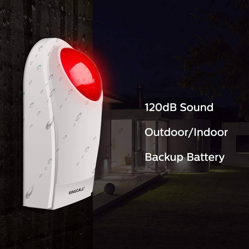 Waterproof Outdoor Emergency Strobe Siren Alarm Kit with 2 Call Buttons O9331