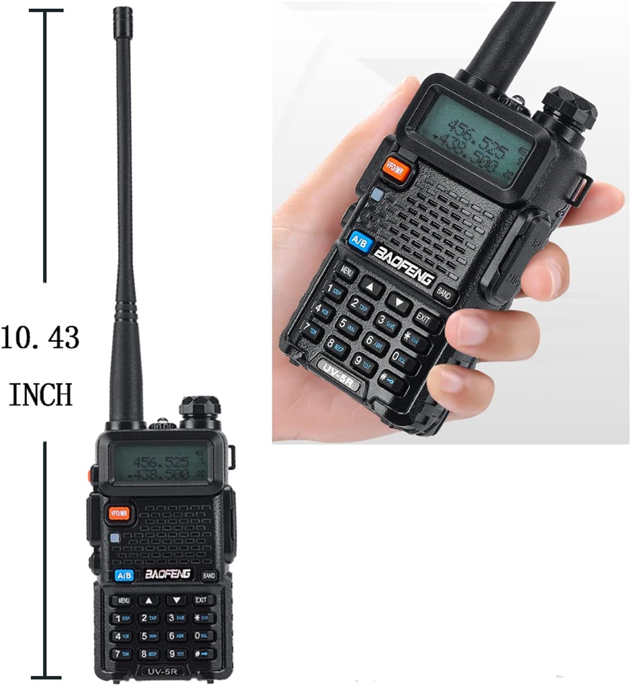 2 Pack Dual Band Two Way Radio with Radio Case, Earpiece and Hand Mic O894838