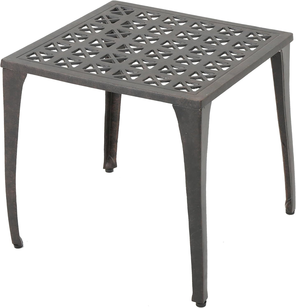 Bronze Finished Cast Aluminum Side Table M5990