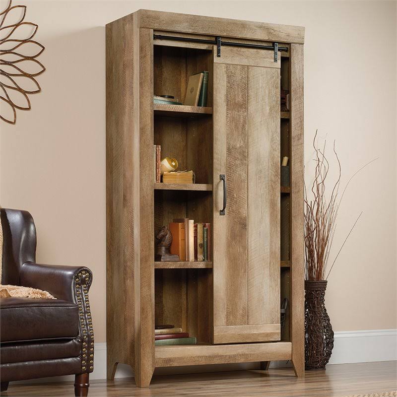 6 Shelf Storage Cabinet in Craftsman Oak A883