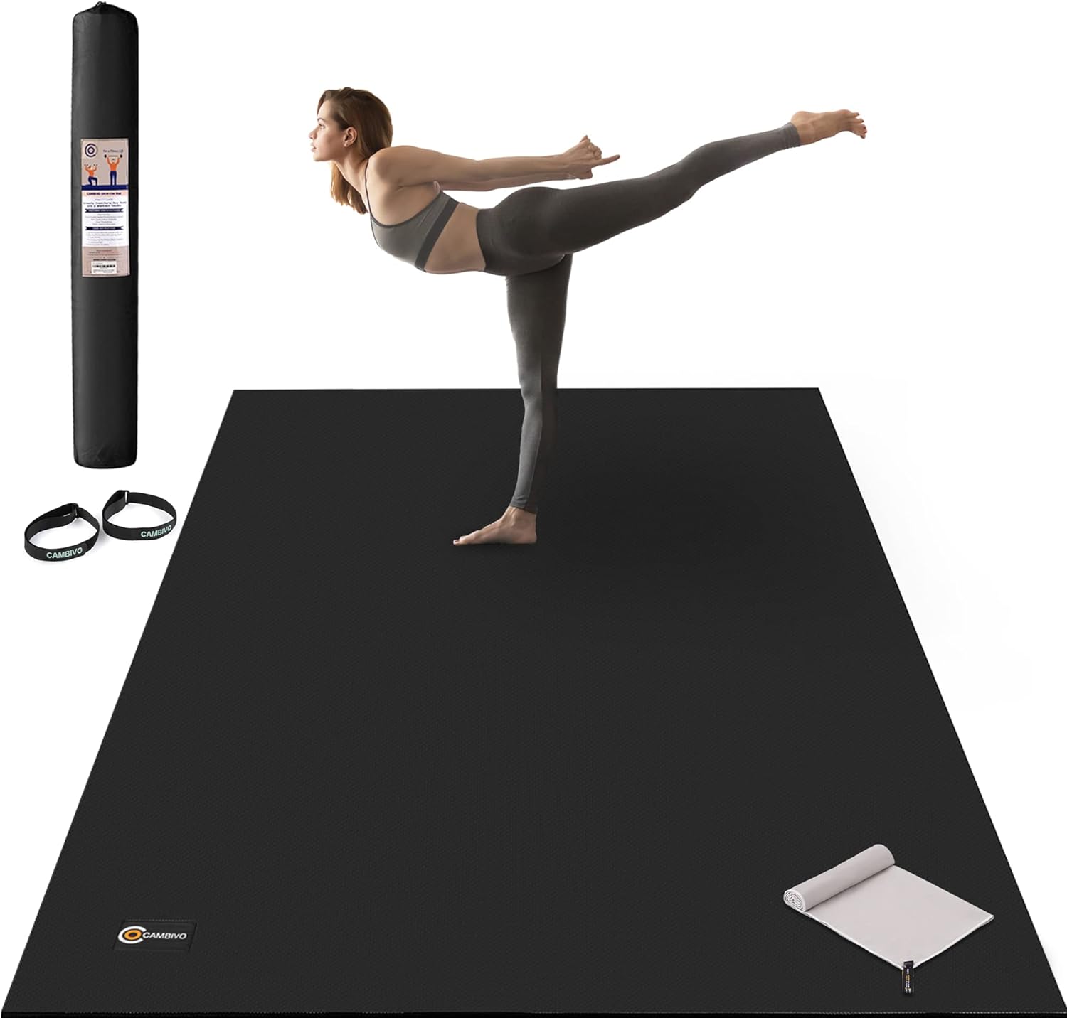 Large Non Slip Yoga Mat 6'x 4'x 8 mm N13936