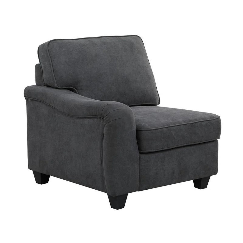 Dark Gray Woven Fabric 8Pc Modular Sectional Sofa with Ottoman G8393