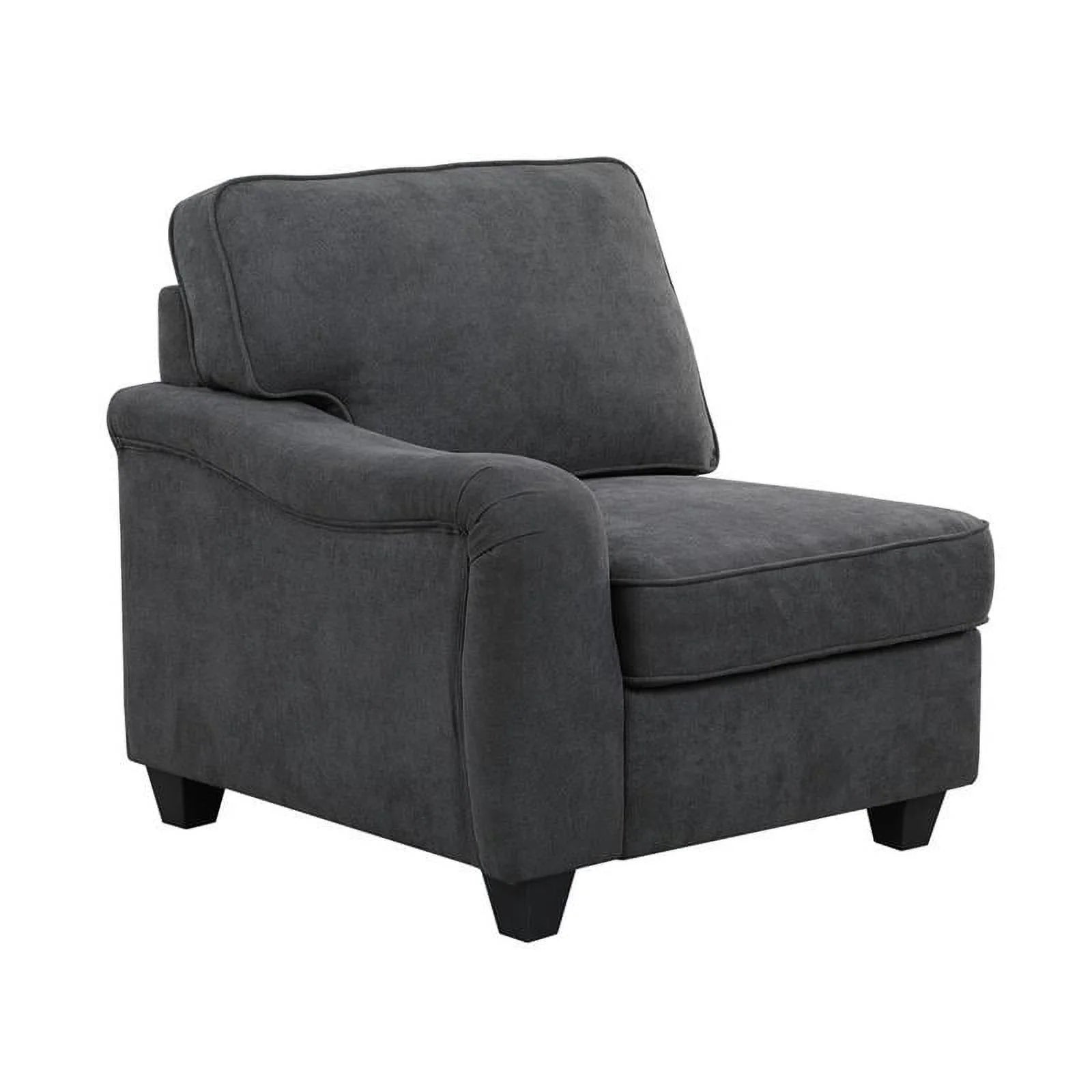 Dark Gray Woven Fabric 8Pc Modular Sectional Sofa with Ottoman G8393