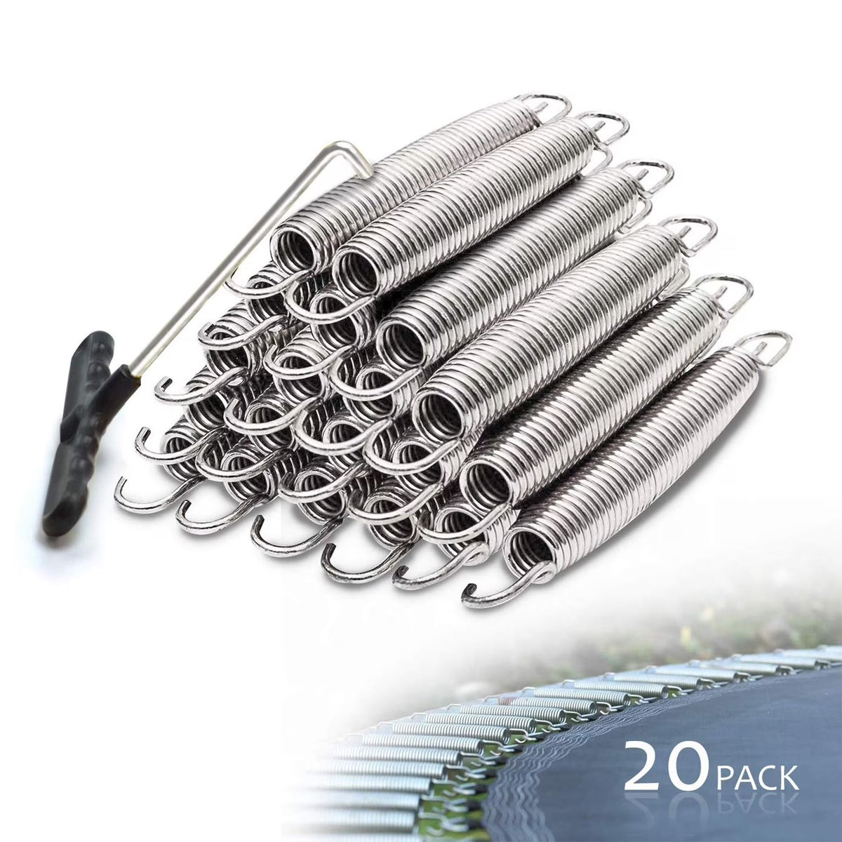 20 Pieces 7 In. Galvanized Steel Trampoline Spring G74419