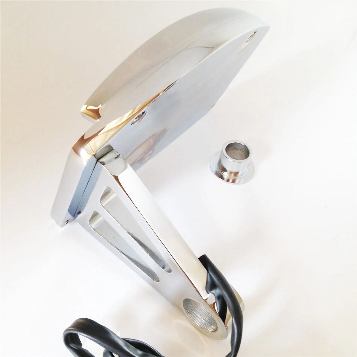 Chrome Side Mounted License Plate Bracket with Led Tail Light Brake Light V966