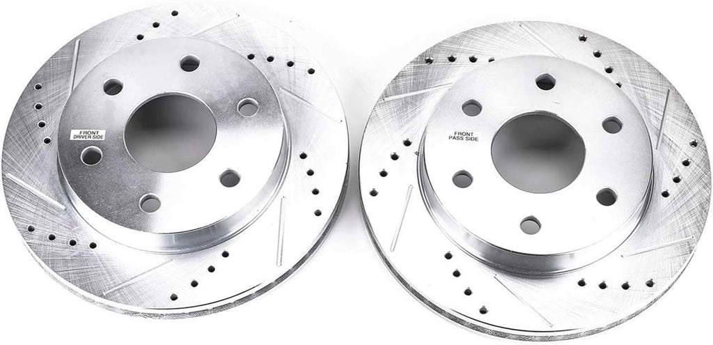 Front Evolution Drilled & Slotted Rotor Pair P32606