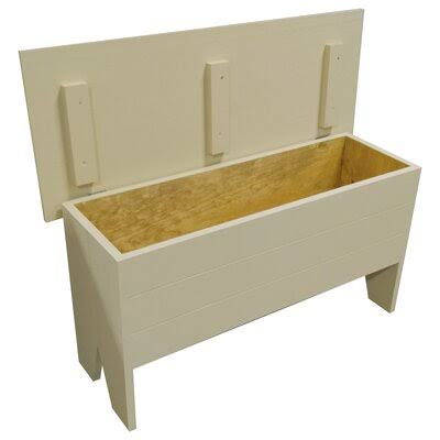 Cream Wooden Storage Bench L72453