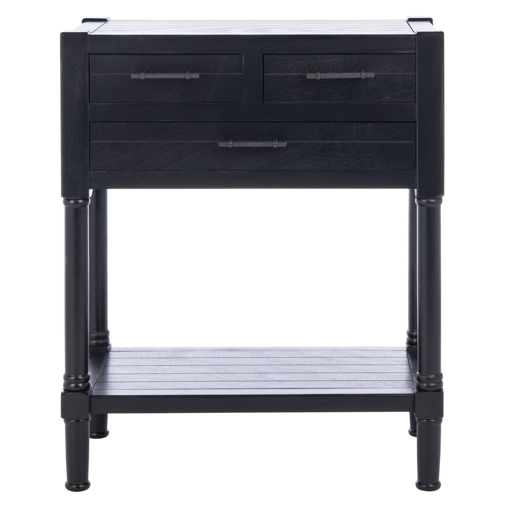 Black 3 Drawer Console Table X29384