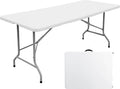 White Granite 6 Foot Folding Plastic Table X6623