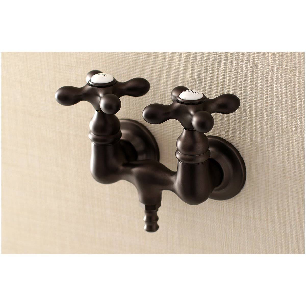 Polished Chrome Wall Mount Clawfoot Tub Faucet E418