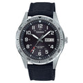 Black Solar Powered Analog Watch with Nylon Strap V520846