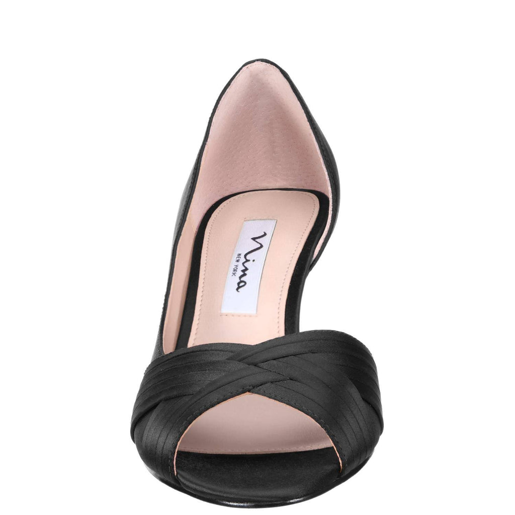 Silver Satin Pumps G4342