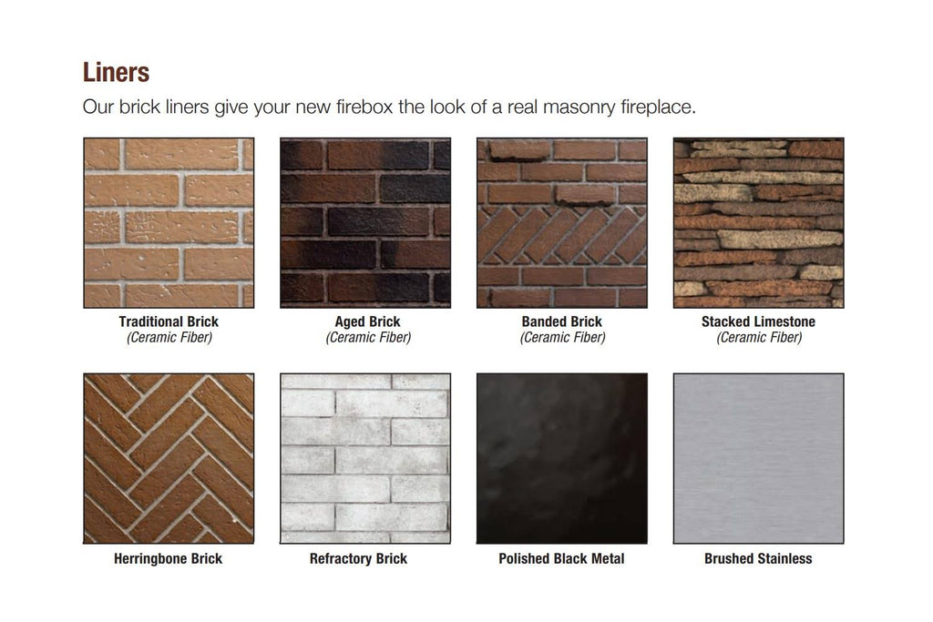 Vent-Free Firebox with Louver Refractory Liner S254