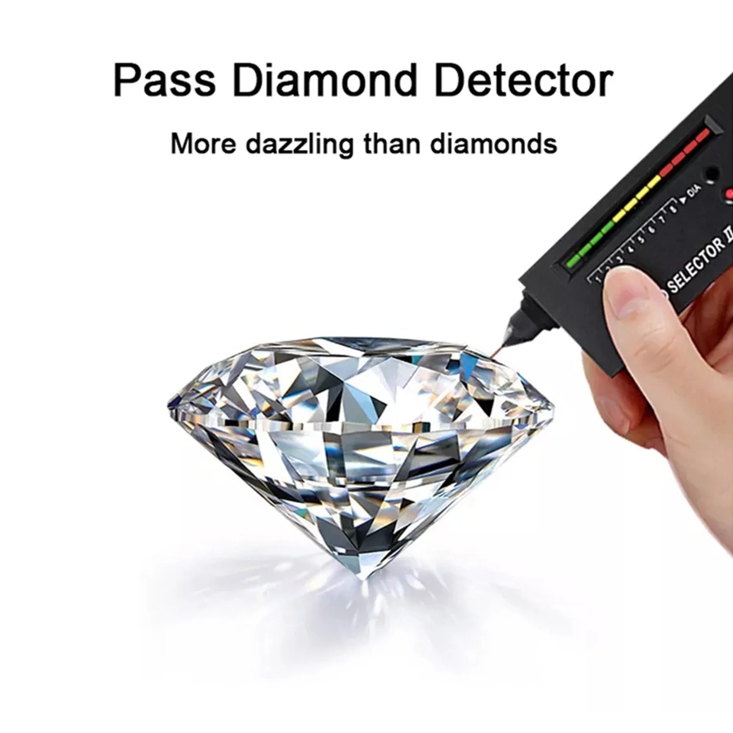 5ct Moissanite Diamond Rings 4-Prong 925 Sterling Silver Wedding Rings with Certificate Q550564