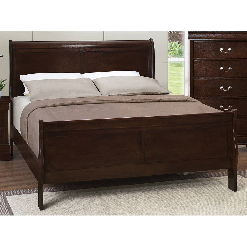 Queen Cappuccino Sleigh Bed V659299