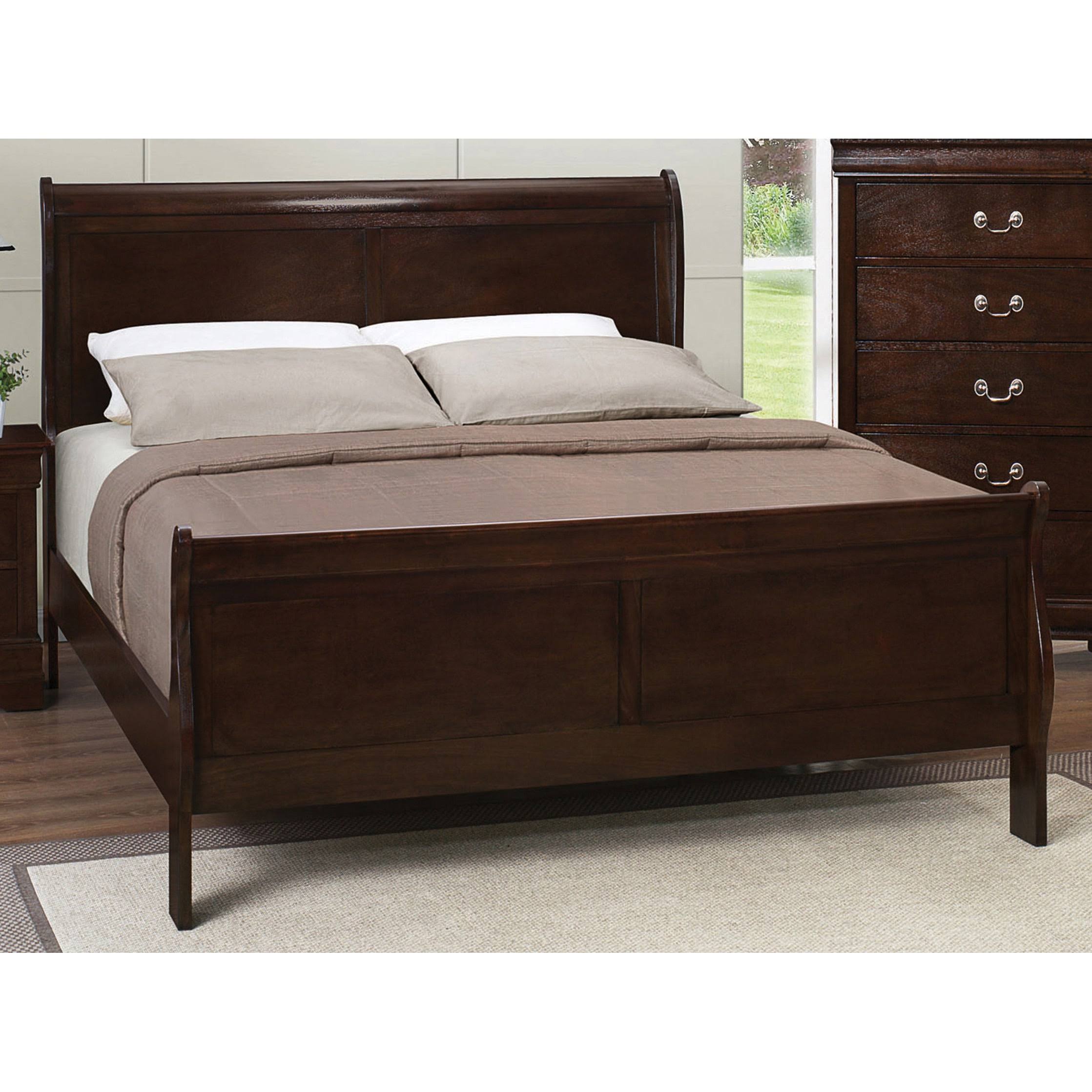 Queen Cappuccino Sleigh Bed V659299