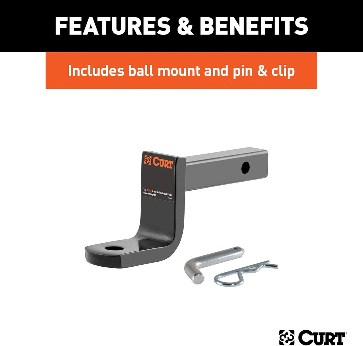 Class 2 Trailer Hitch with Ball Mount, 1-1/4-Inch Receiver F3414