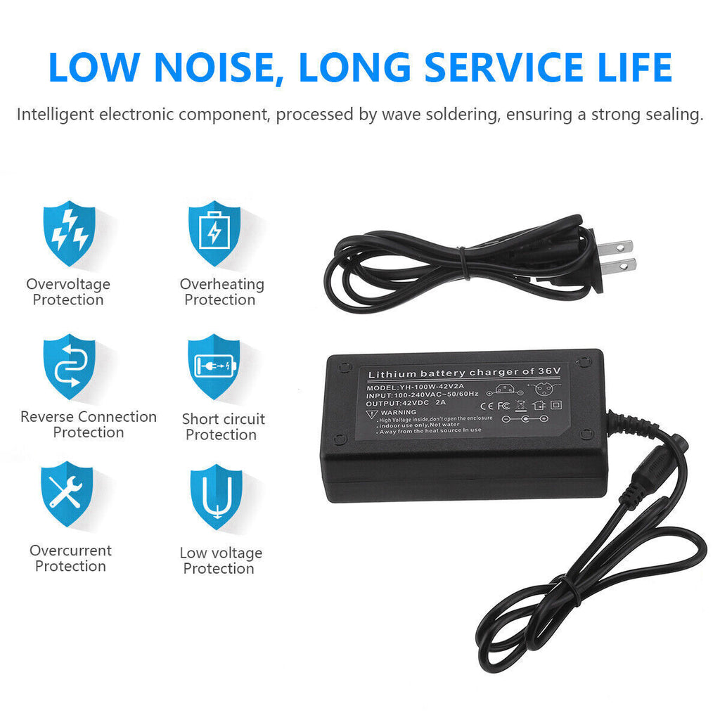 54.6V 2A Charger Adapter for 48V Li-ion Battery Ebike Scooter Q643