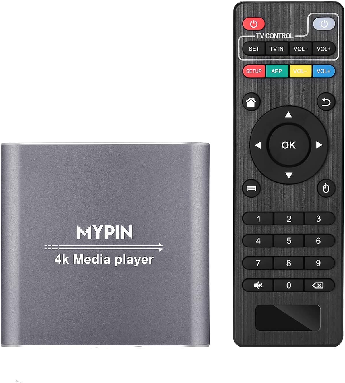 4K Media Player with Remote Control, HDMI, Black X22552
