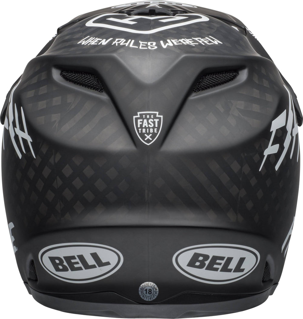 Matte Black/White Full-9 Helmet K8087