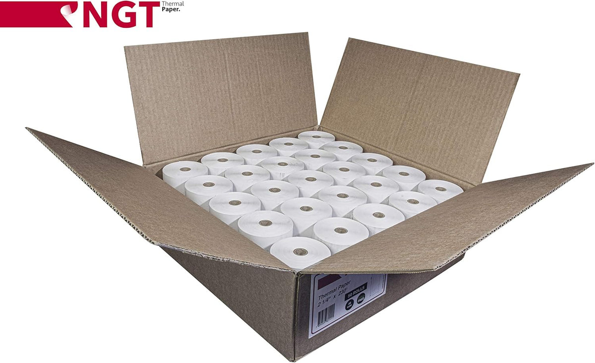 50 pcs 2 ¼-inch x 230’ Thermal Paper Rolls for POS I142