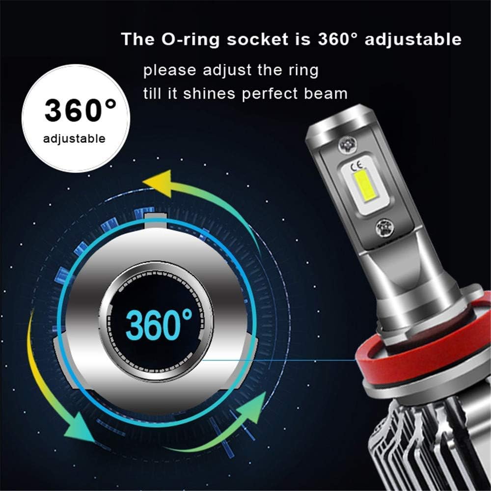6500K Xenon White LED Headlights Bulbs Pack of 2 C370346