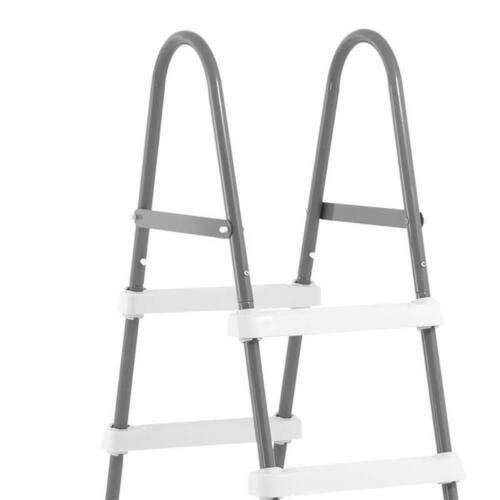 Steel Frame Above Ground Pool Ladder and 12 ft. Solar Pool Cover Tarp X360151