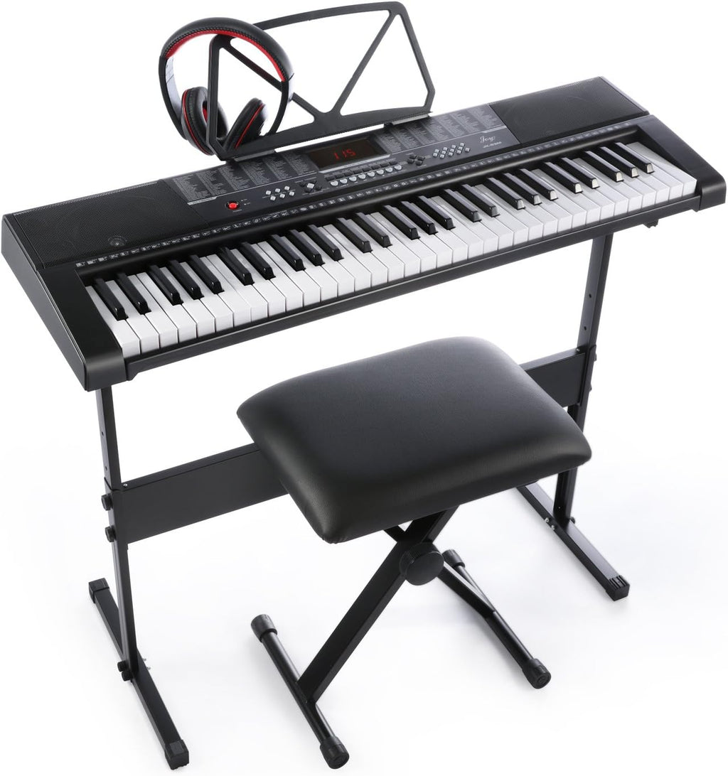 61key Standard Electronic Keyboard with USB Music Player, Including Headphone, Stand, Stool & Power Supply G4548