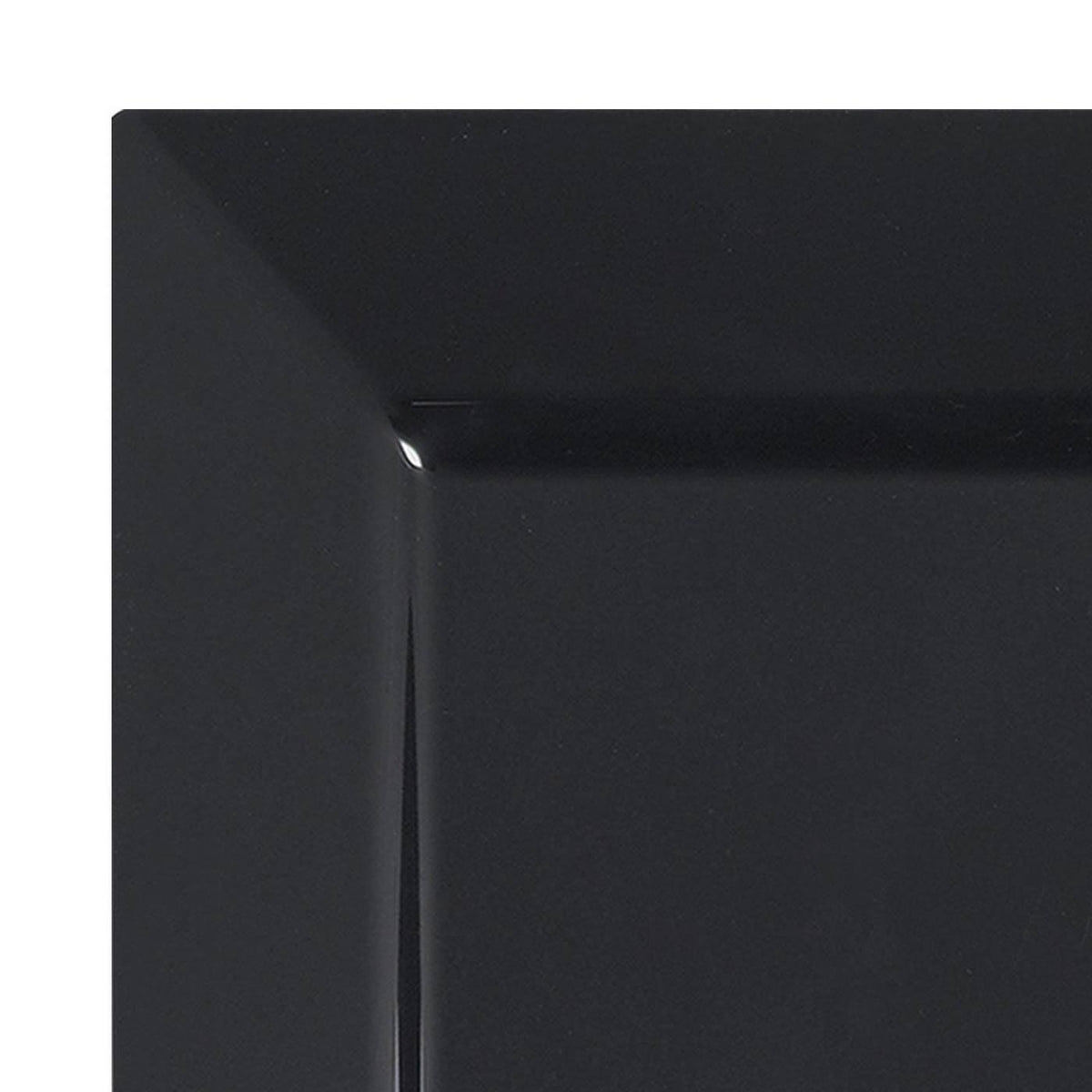 Solid Square 8x22 Black Disposable Plastic Salad Plates N905