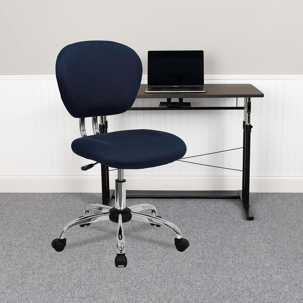 Purple Mid-Back Mesh Padded Swivel Task Office Chair D98712