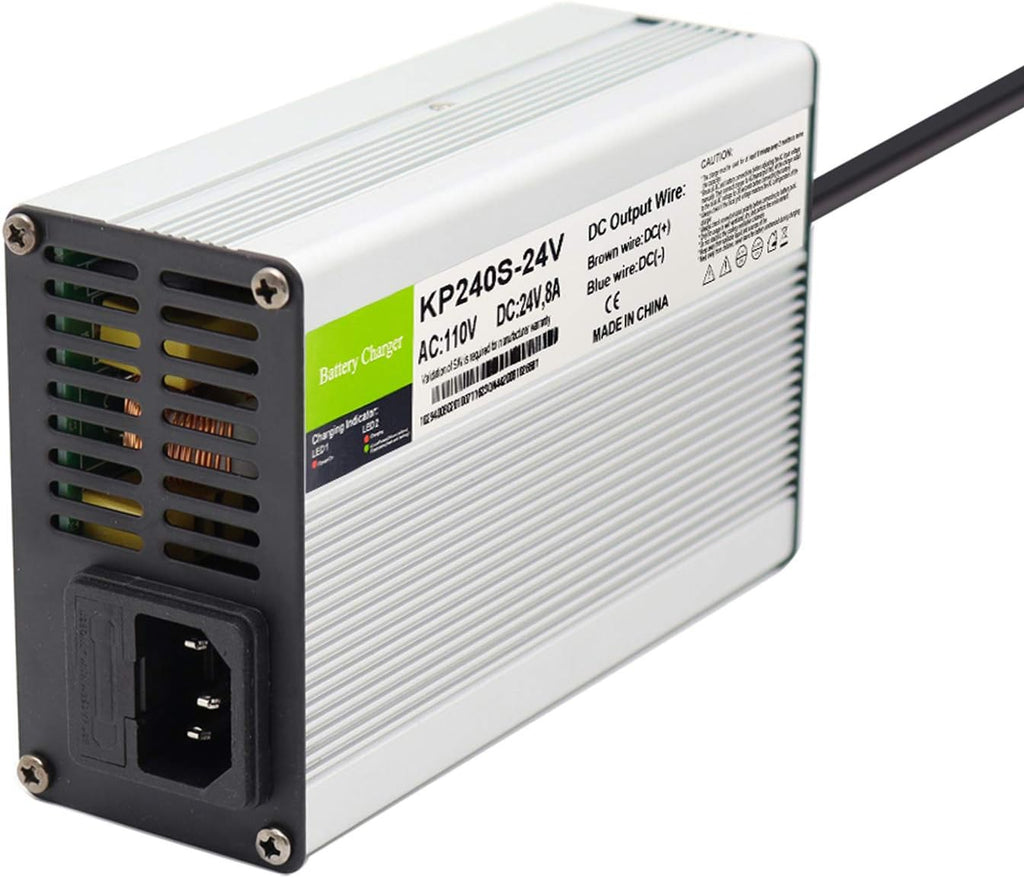 24V 8A Battery Charger with 3-Pin XLR Connector, Pack of 2 G894