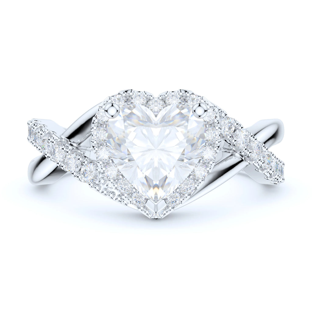 Split Shank Simulated Diamond Halo Ring O267667