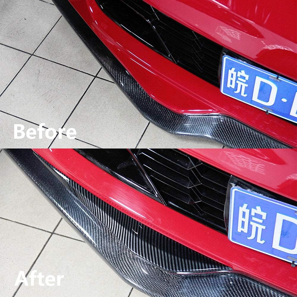 Carbon Fiber Look Cover Trims Front Bumper Bottom Corner for 2014 2015 2016 2017 2018 Chevrolet Corvette C7 P919