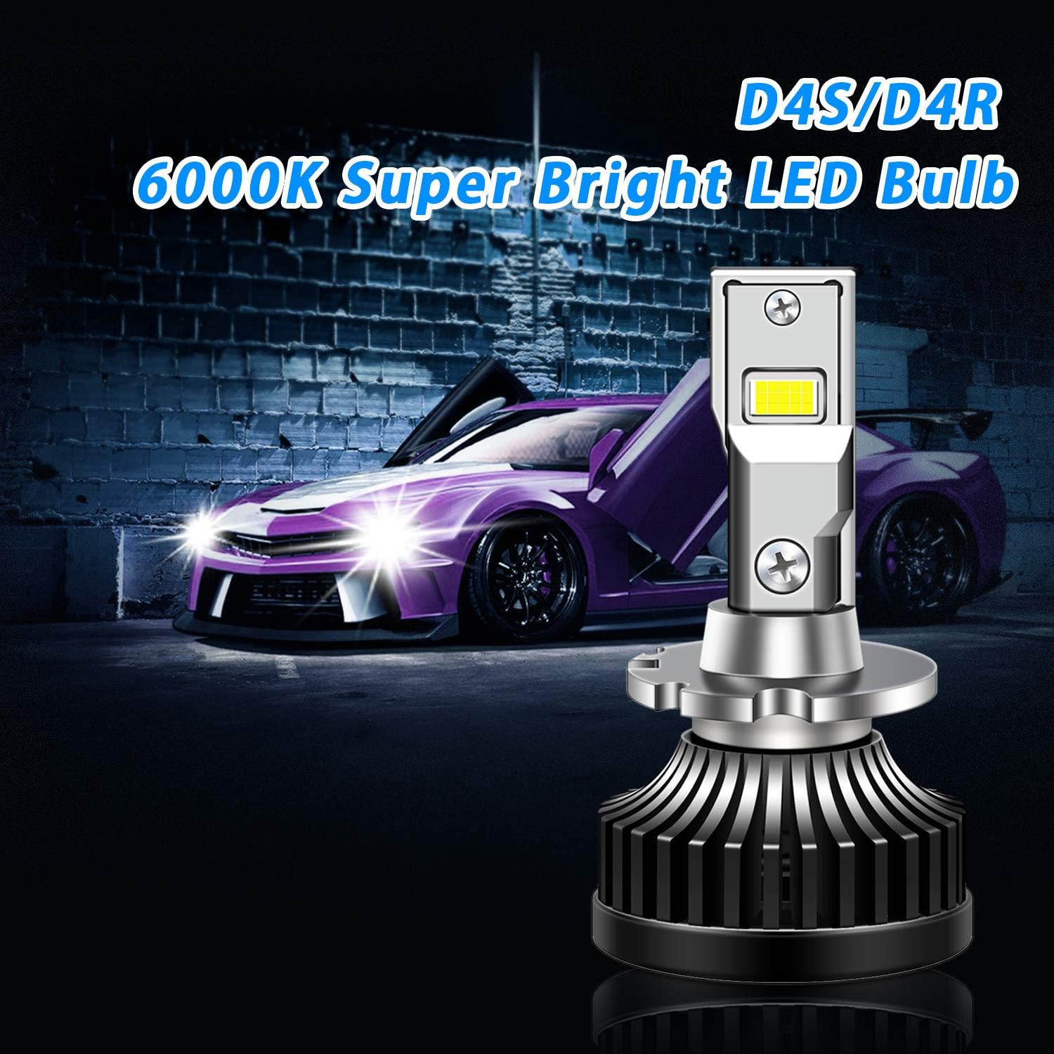 D4S D4R LED Headlight Bulb 35W 8400LM 6000K White, 1 Pair Pack of 2 G80270