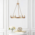 Gold 6-Light Candle Chandelier V81077