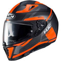 Orange/Black Motorcycle Helmet, Large O967