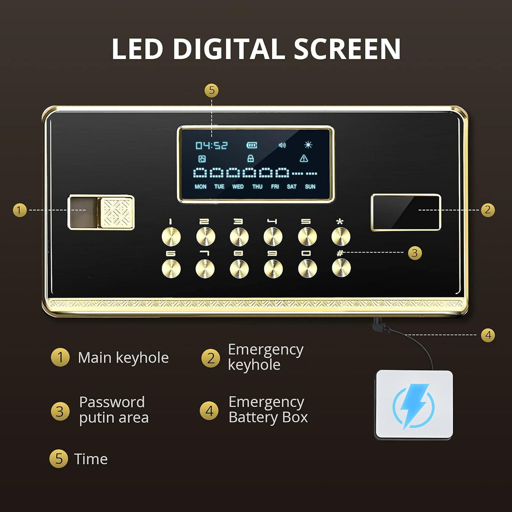 Cabinet Safe with Digital Keypad Key Lock N183379