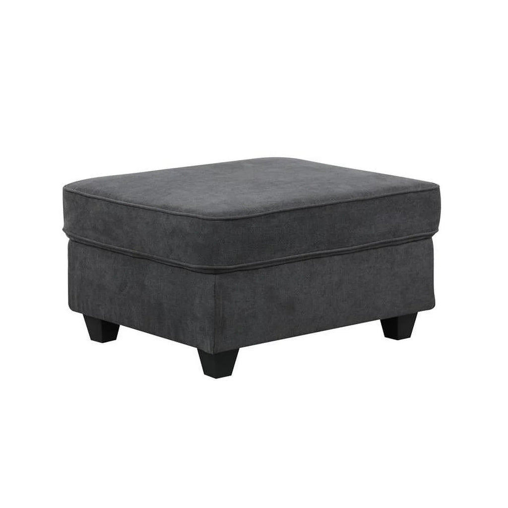 Dark Gray Woven Fabric 8Pc Modular Sectional Sofa with Ottoman G8393