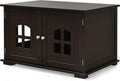 Wooden Cat Litter Box Enclosure Cabinet Bench with Double Door Z37883
