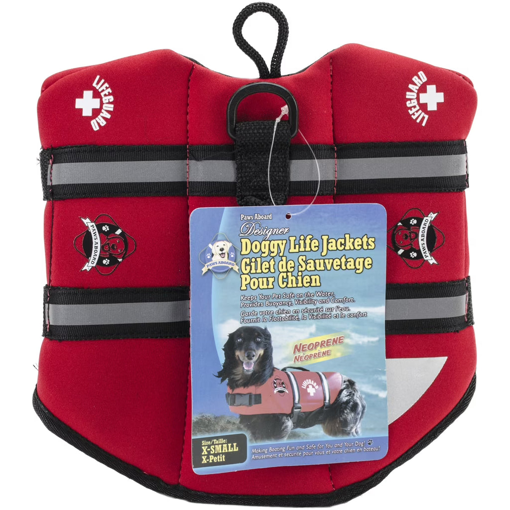Red X-Small Neoprene Dog Life Jacket N2474