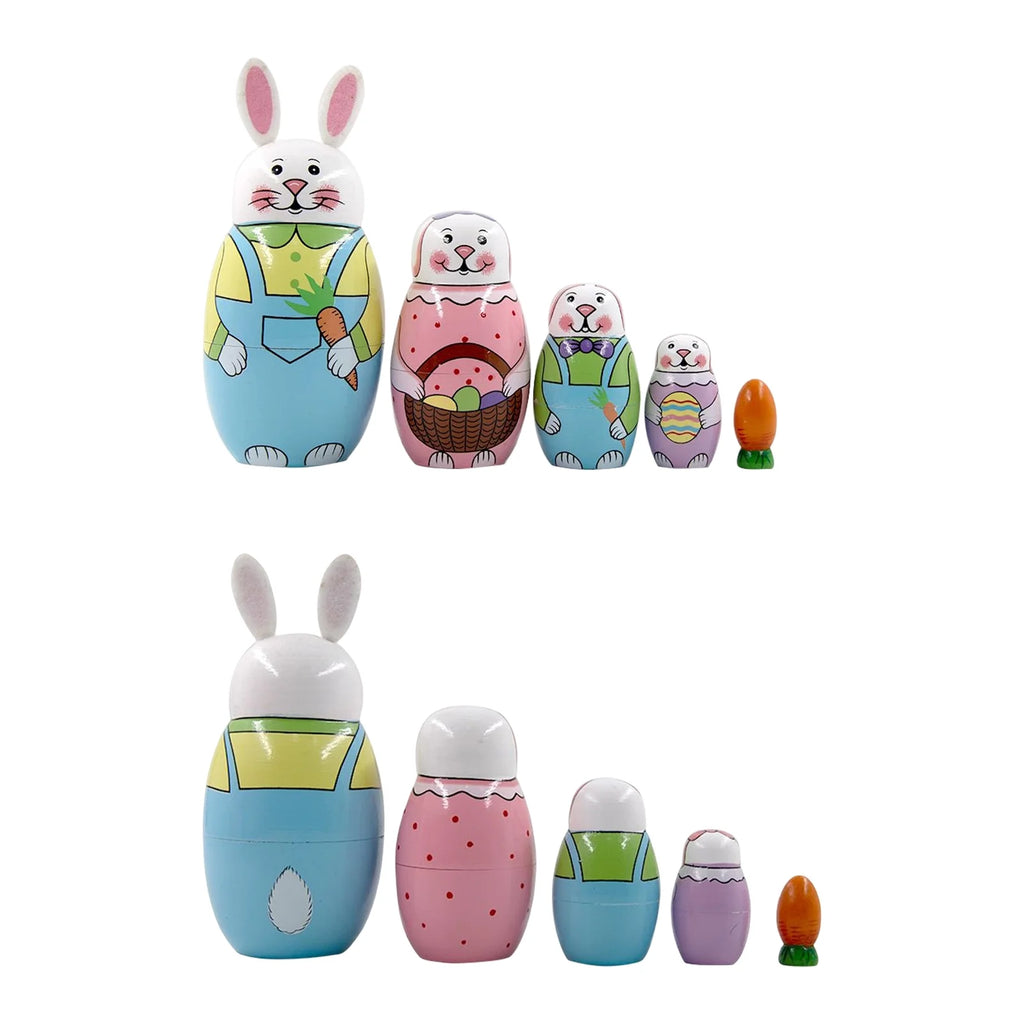 5-Storey Wooden Rabbit Doll Toys H330