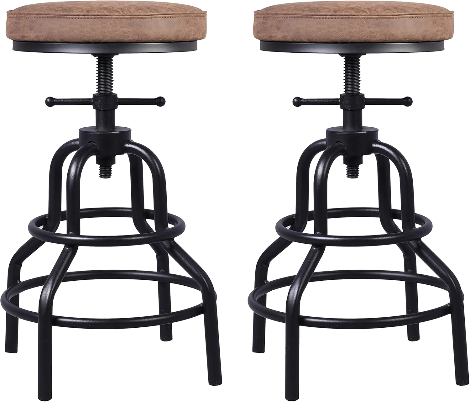 Rustic Swivel Bar Stool Set of 2 R6494