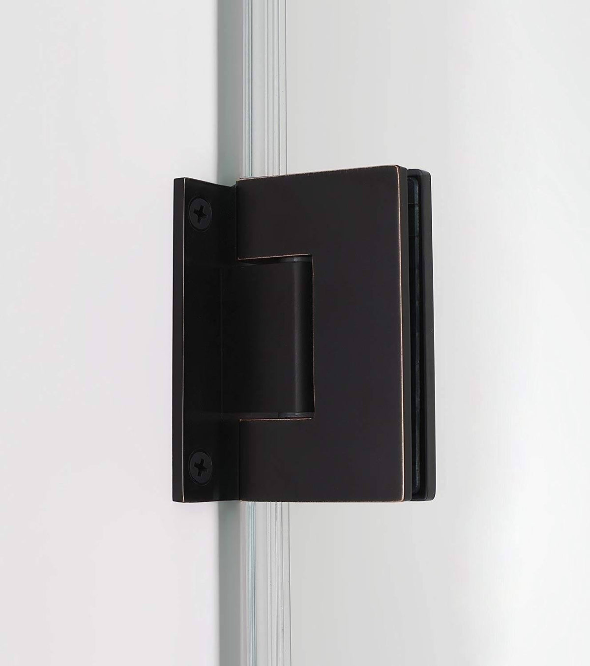 72x22 High x 22x22 Wide Hinged Frameless Shower Door Oil Rubbed Bronze U370