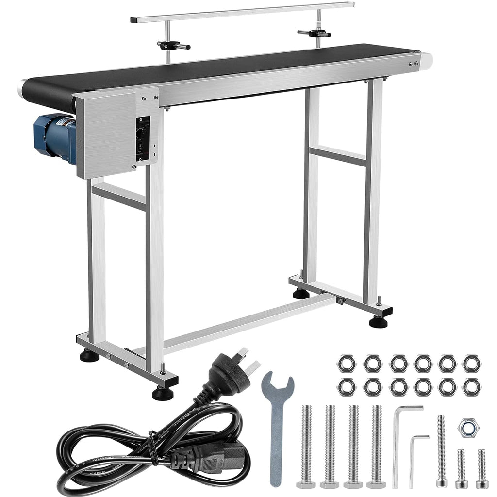 59 x 7.8 inch Stainless Steel Motorized Belt Conveyor U9769