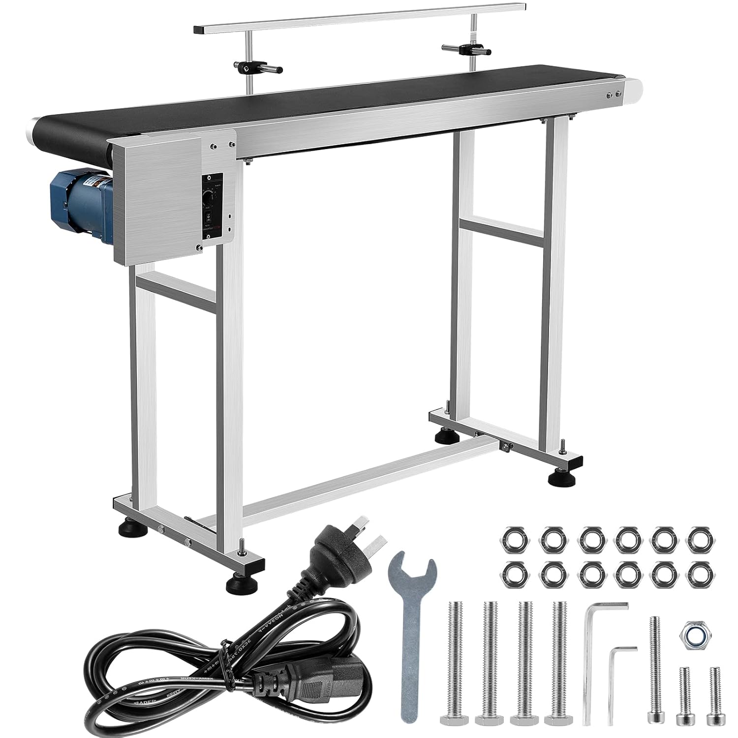 59 x 7.8 inch Stainless Steel Motorized Belt Conveyor U9769