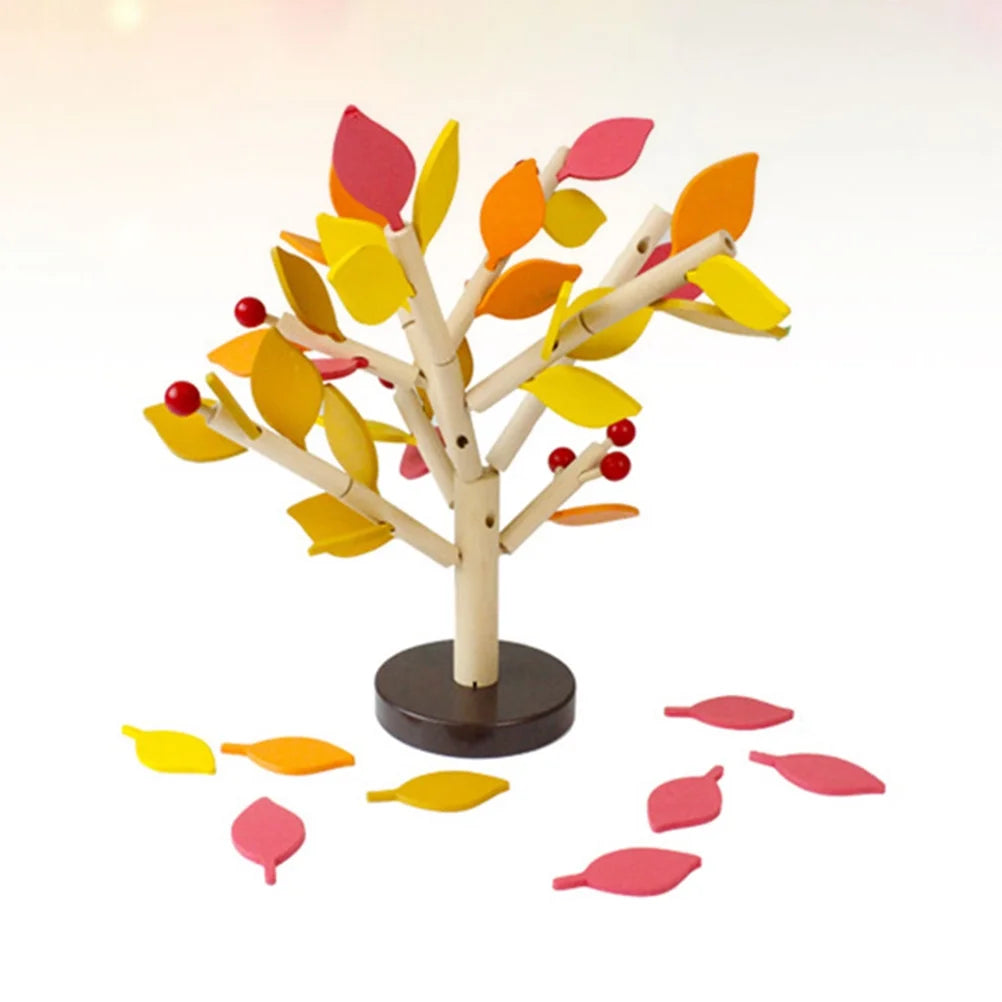 Creative Wooden Tree Blocks Building Set Toy (Yellow) J791