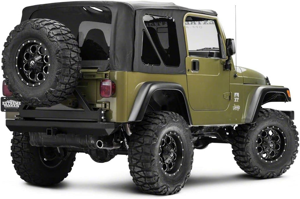 Textured Black Rear Bumper with Tire Carrier A915