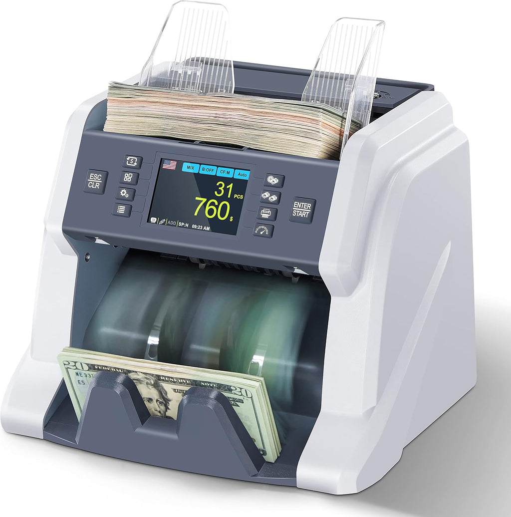 Money Counter Machine with CIS/UV/MG/IR Counterfeit Detection F5092