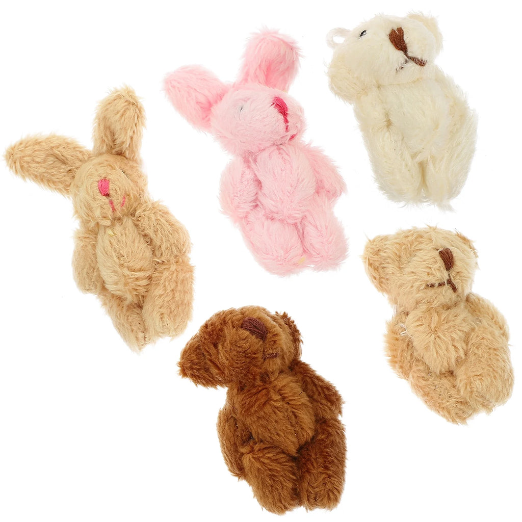 5pcs Miniature Plush Doll Figurines E5678